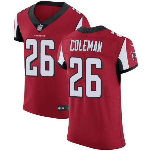 Nike Falcons #26 Tevin Coleman Red Team Color Men's Stitched NFL Vapor Untouchable Elite Jersey - Click Image to Close